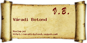 Váradi Botond névjegykártya